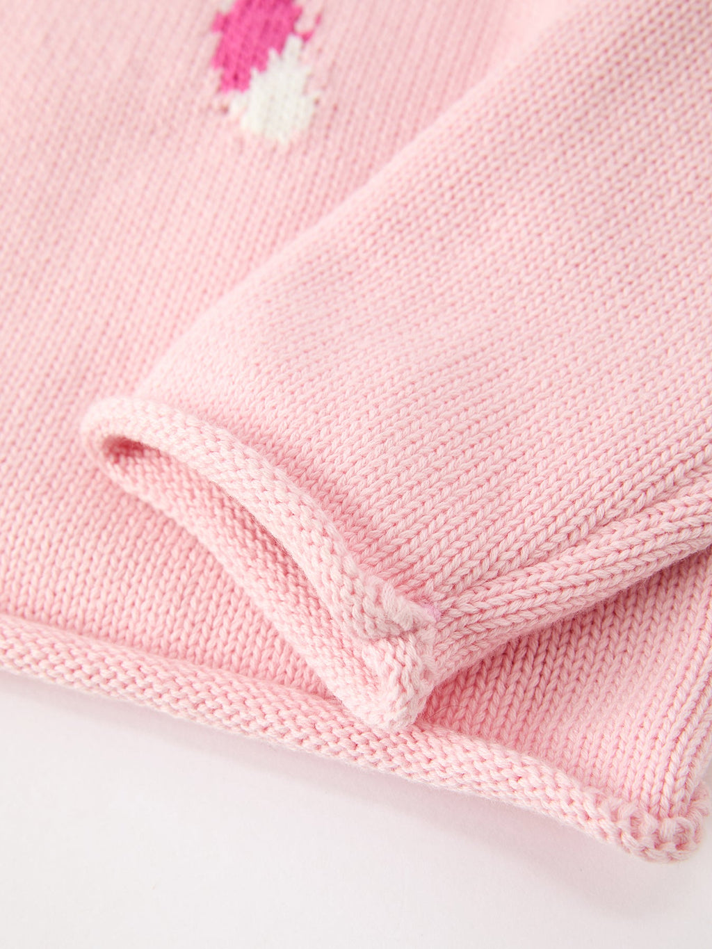 Girls Christmas Candy Cane Bow Knit Sweater