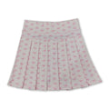 Pink bow kids girls summer active pleated skirt